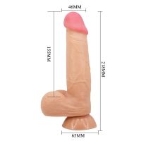 Baile vibrador realista de dupla densidade com pele deslizante, imagem 9