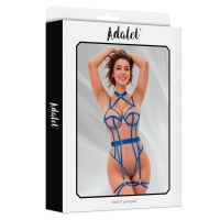 Adalet Lingerie Killye Mesh Teddy with Strasps and Leg Rings (Blue)