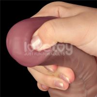 Lovetoy Dwuwarstwowe Elastyczne Dildo XXL 16" Naturalny, zdjęcie 7