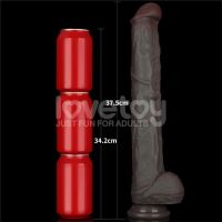 Lovetoy Böjbar dildo med dubbla lager XXL 14,5" Brun, bild 11