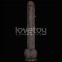 Lovetoy Böjbar dildo med dubbla lager XXL 14,5" Brun, bild 2