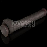 Lovetoy Böjbar dildo med dubbla lager XXL 14,5" Brun, bild 4