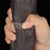 Lovetoy Böjbar dildo med dubbla lager XXL 14,5" Brun, bild 7