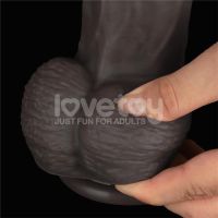 Lovetoy Böjbar dildo med dubbla lager XXL 14,5" Brun, bild 8