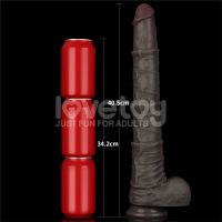 Lovetoy Dobbelt lag Bøjelig Dildo XXL 16" Brun, billede 12