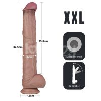 Lovetoy Dual Layered Bendable Dildo XXL 14,5" Flesh, picture 15