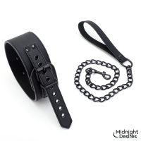 Midnight Desires Restraint Set with Collar with Leash and Cuffs, picture 6