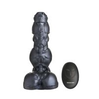 Creature Cocks Cyborg penisrengas liikkuva ja vibraattori metalli dildo