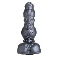Creature Cocks Cyborg penisrengas liikkuva ja vibraattori metalli dildo, kuva 3