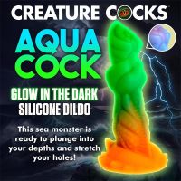 Creature Cocks Aqua-Cock Glow-in-the-Dark Silikoni-dildo, kuva 10