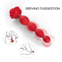 Urban Sky Vibrating Anal Beads with Round Beads (Rose Base), picture 6
