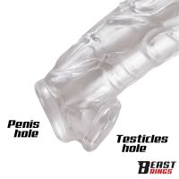Beast Rings manga peniana realista com veias 23 cm, imagem 4
