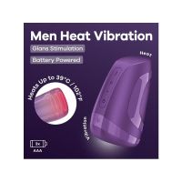Satisfyer Men Heat Vibration, batteriserie (Mørk bær), billede 2