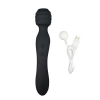 Chisa Dual Ended Massager Wand Vibrator (Black)