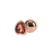 Chisa Rose Gold Heart Butt Plug Size M, picture 2