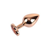 Chisa Rose Gold Heart Butt Plug Size M, picture 4