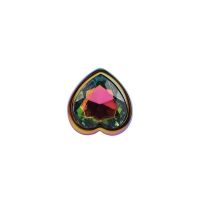 Plug anal métal Chisa Rainbow Heart Taille S, photo 4