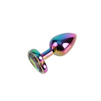 Plug anal métal Chisa Rainbow Heart Taille S