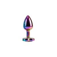 Plug anal métal Chisa Rainbow Heart Taille S, photo 5