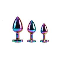 Chisa Rainbow Heart Butt Plug 3-delt sæt Anal starter kit, billede 4