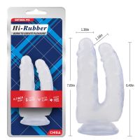 Chisa Double Dildo 6.3 inch - 18cm Clear, picture 5