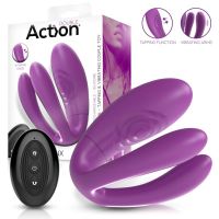 Action Twinx Vibrating and Tapping Couples Vibrator with Remote Control, picture 2