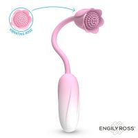 Engily Ross Florae ovetto vibrante con stimolatore a rosa e telecomando