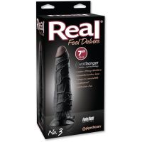 Real Feel Deluxe Realistic Vibrator Nr. 3 17,8 cm (Sort), billede 2
