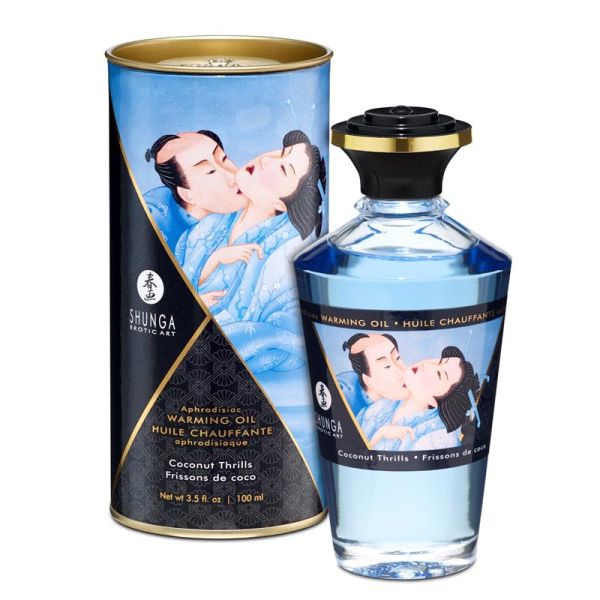 Shunga huile de massage chauffante noix de coco
