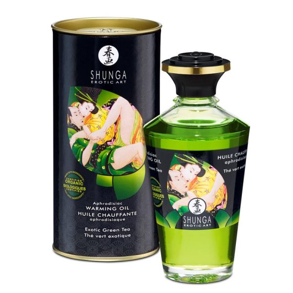 Shunga huile de massage aphrodisiaque thé vert