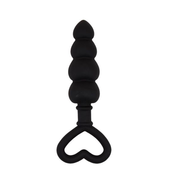 Chisa Beaded Luv Probe 15.6 x 3.4 cm Silicone (Black)