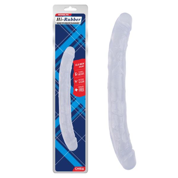 Chisa Double Dildo Hi-Rubber 12.8" Clear