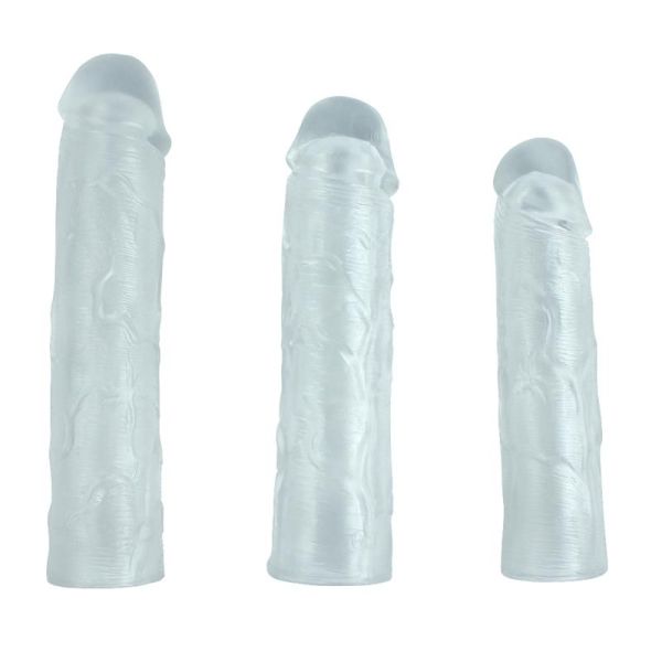 SheQu lot de 3 gaines péniennes Alex transparent