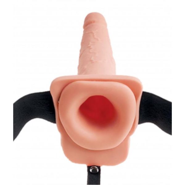 Fetish Fantasy Series Elastic Strap-On with 9" Hollow Dildo Squirting