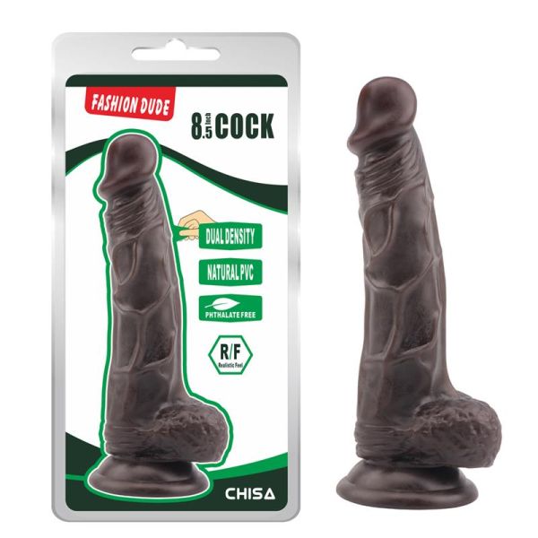 Dildo Chisa de Dupla Densidade Fashion Dude 21 x 4.1 cm (Castanho)