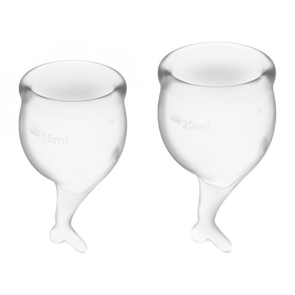 Satisfyer Feel Secure Menstrual Cup Transparent Pack of 2
