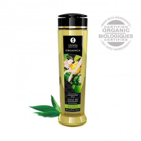 Shunga huile de massage bio thé vert 240 ml
