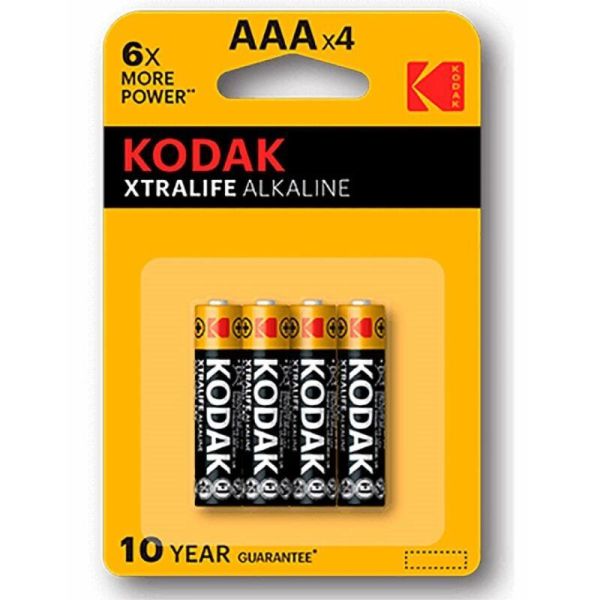 Kodak Xtralife Alkaline Battery AAA LR3 Blister of 4