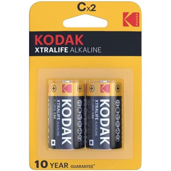 Kodak Xtralife Alkaline battery C LR14 Blister of 2