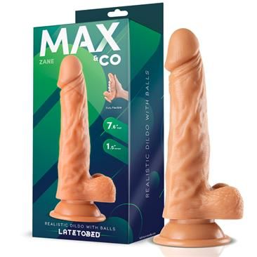 Max & Co Zane Realistic Dildo with Testicles Flesh 7,6"