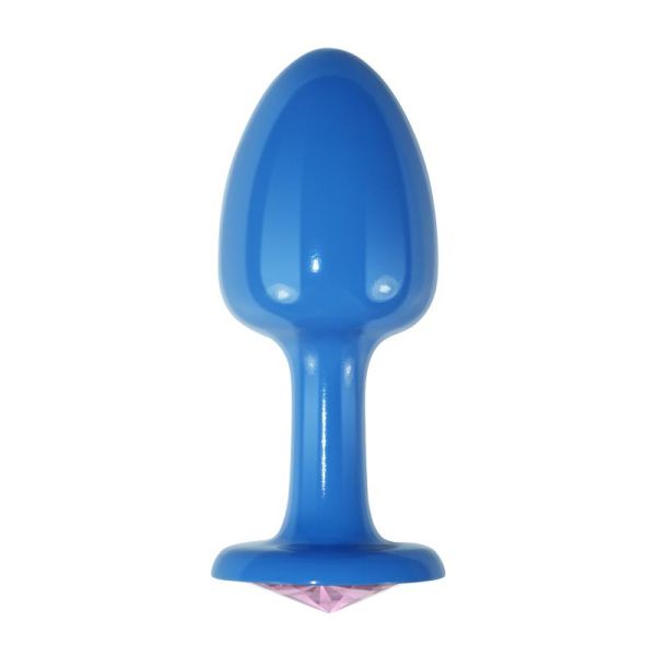 Lovetoy Metal Butt Plug Blur Rosebud with Pink Jewel
