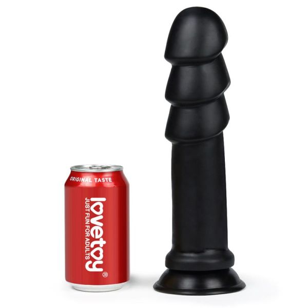 Lovetoy Dildo King Sized Anal Ripples 11.25" (Black)