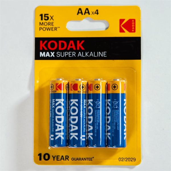 Kodak Alkaline Super Max AA LR6 -paristo, 4 kpl:n pakkaus