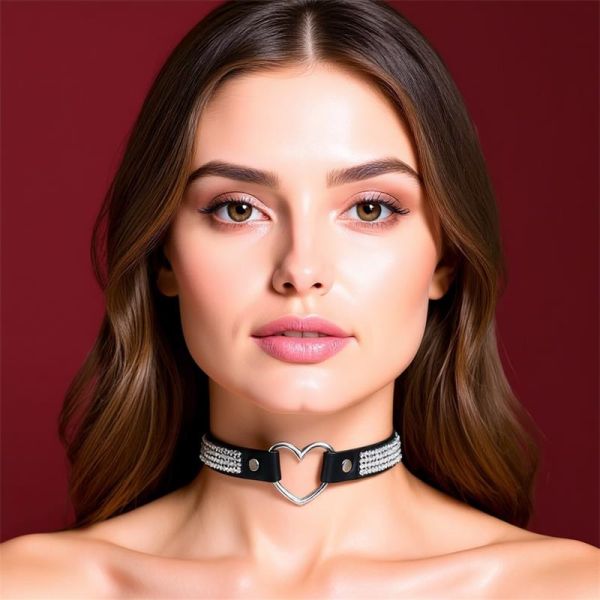 Cinderella Heart and Rhinestone Choker