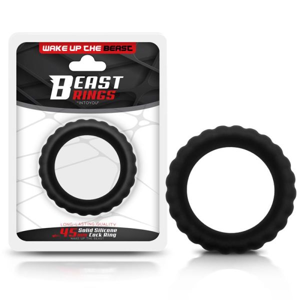 Beast Rings anneau pénien en silicone plein texturé 4,5 cm