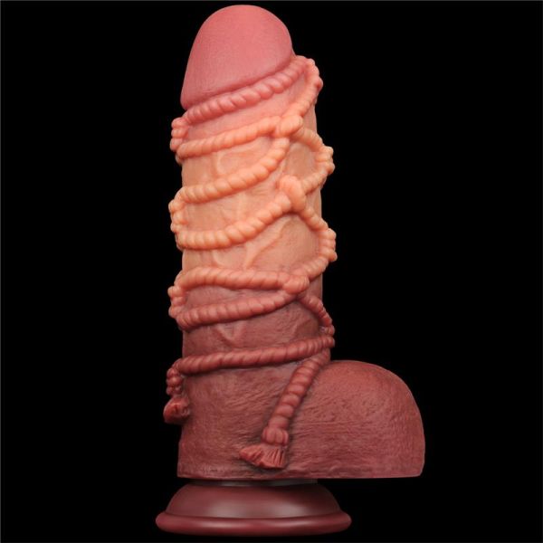 Lovetoy Dildo Dual Layer King Size Nature 9.5"