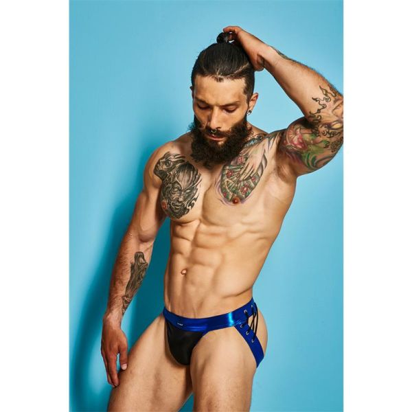 Cut4men C4M14 Desire Jockstrap Blue Leatherette