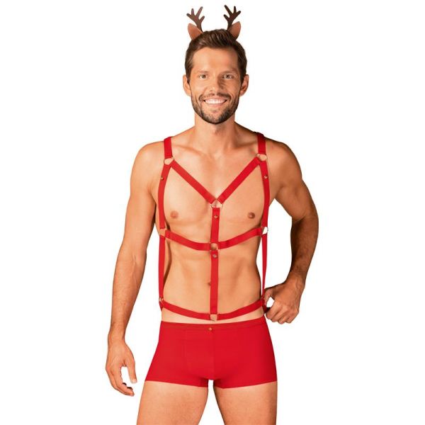 Obsessive Mr Reindy Shorts, Harness and Headband Set