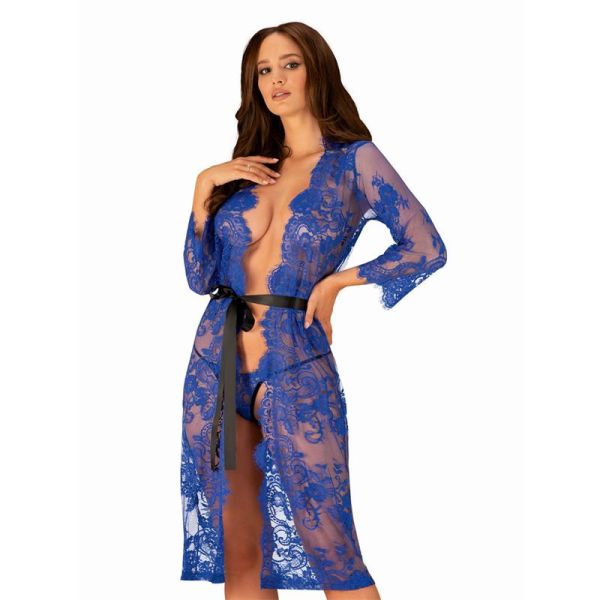 Obsessive Cobaltess kimono en dentelle