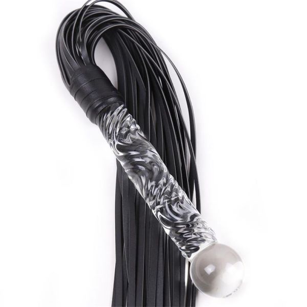 LateToBed Glass Handle Flogger 70 cm